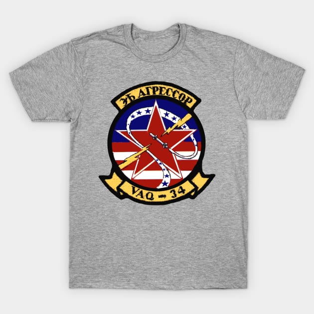 VAQ-34 Flashbacks (Red Star) T-Shirt by Spacestuffplus